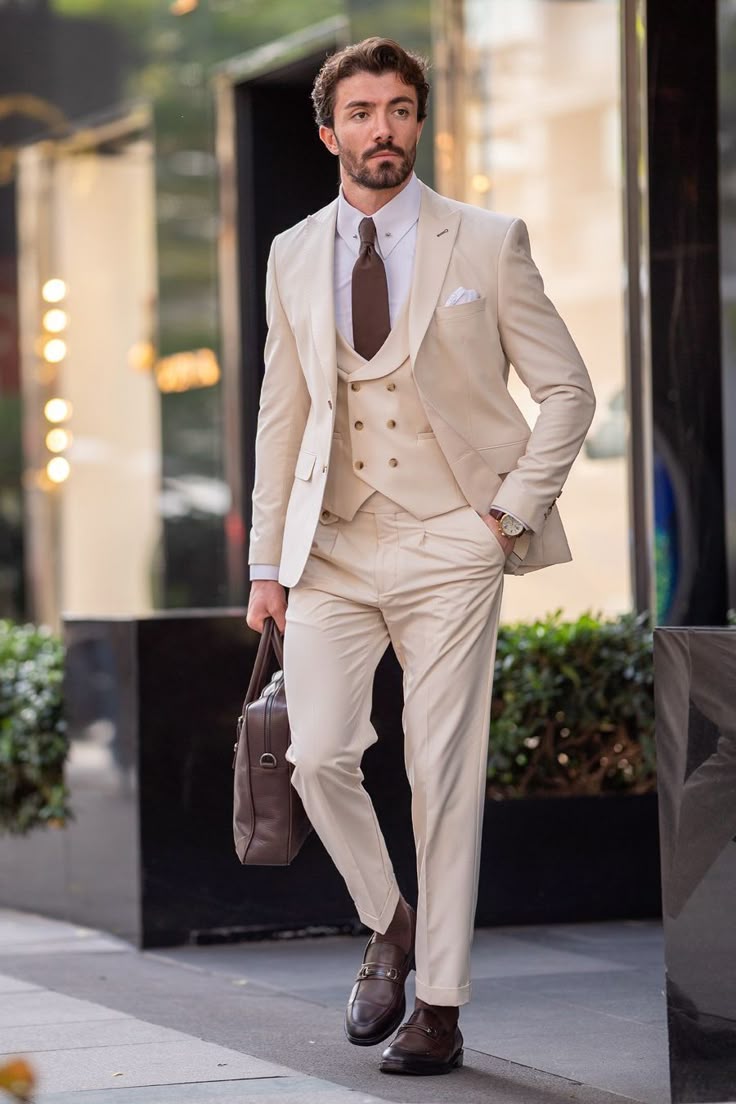 Double-Breasted 3-Piece Suit For Men