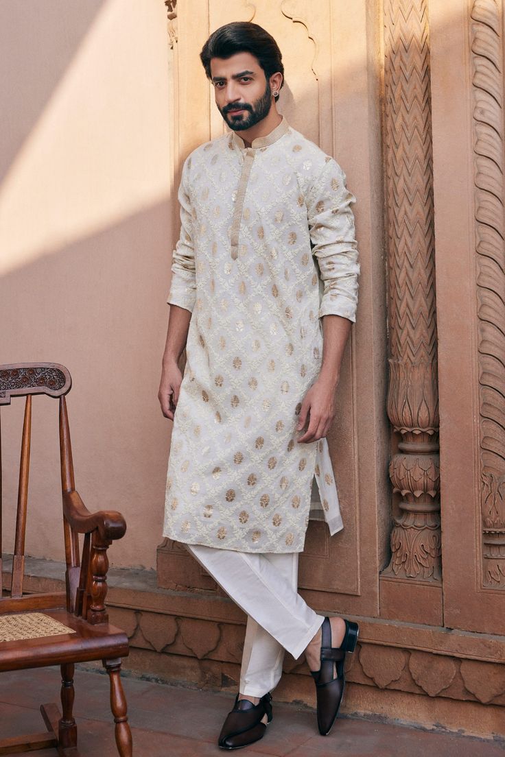 Designer Embroidered Kurta Pajama