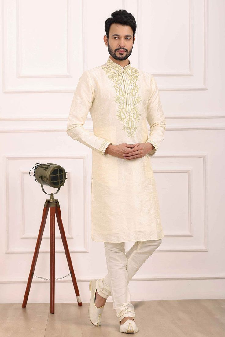 Elegant Silk Kurta Pajama For Men