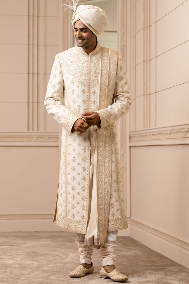 Classic Embroidered Sherwani For Men