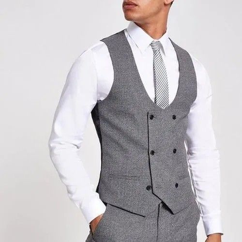 Double-Breasted Waistcoat For Men